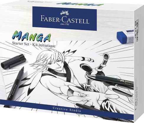 Faber-Castell Creative Studio Manga Starter Set, Multicoloured, For Art, Craft, Drawing, Sketching, Home, School, University, Colouring in Saudi Arabia