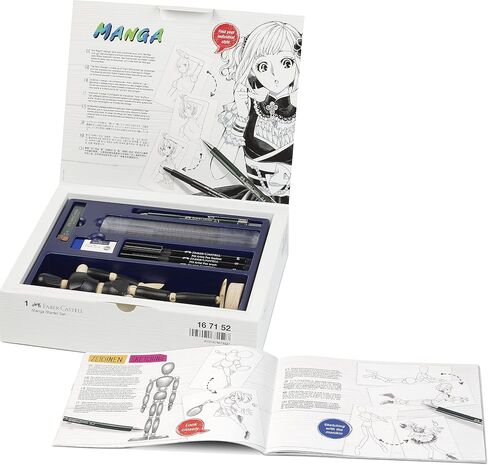 Faber-Castell Creative Studio Manga Starter Set, Multicoloured, For Art, Craft, Drawing, Sketching, Home, School, University, Colouring in Saudi Arabia