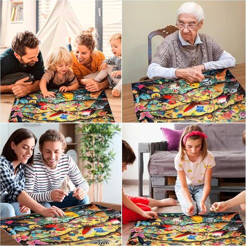 500 Pieces Puzzle for Adults, Town in Autumn Street Puzzle, Recycled Cardboard Jigsaw Puzzles 500 Pieces, Challenging Puzzles Game Home Decor Birthday Party Gift for Adults Kids Seniors 20.5 * 15 in in Saudi Arabia