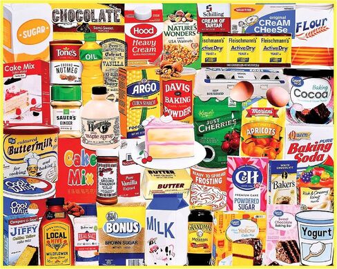 White Mountain Bake A Cake Puzzle 1000 Piece Baking Collage Jigsaw Puzzles for Adults and Families in Saudi Arabia