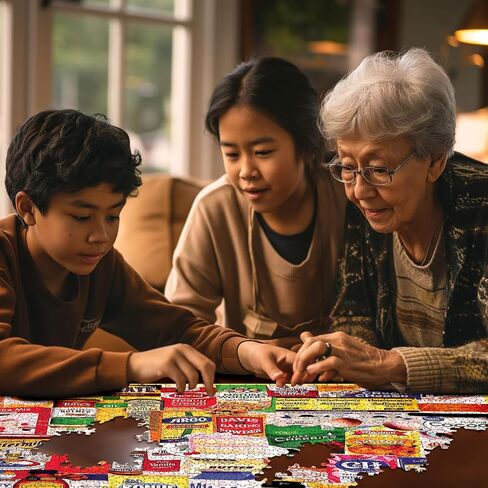 White Mountain Bake A Cake Puzzle 1000 Piece Baking Collage Jigsaw Puzzles for Adults and Families in Saudi Arabia