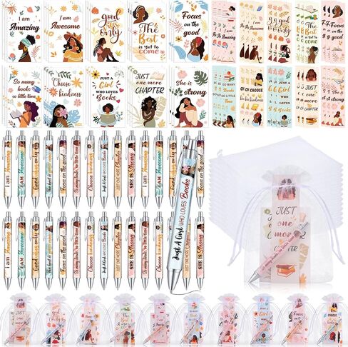 Maitys 120 Pcs Black Girl Journals for Women Composition Notebooks and Pens Inspirational Gift Including 30 Black Girl Notepad, 30 Bookmarks, 30 Ballpoint Pens, 30 Cross White Organza Bags in Saudi Arabia