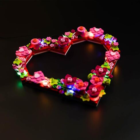 LED Lighting Compatible with Lego Heart Ornament 40638 - NOT Lego, Light Kit Compatible with Lego 40638, Giving Light to Model, NOT Included The Model in Saudi Arabia