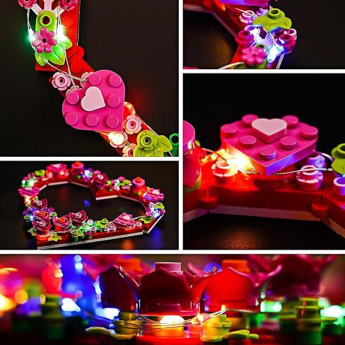 LED Lighting Compatible with Lego Heart Ornament 40638 - NOT Lego, Light Kit Compatible with Lego 40638, Giving Light to Model, NOT Included The Model in Saudi Arabia