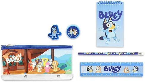 Bluey School Supplies for Kids - 11 Pc Themed School Supplies Bundle Includes Bingo Folders, Notebook, Notepad, Pencils, More Plus Stickers | Bluey Classroom Supplies in Saudi Arabia
