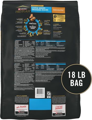 Purina Pro Plan كبير السلالة البالغة 7 بالإضافة إلى تمزيق الدجاج ودجاج الأرز من كبار الكلاب الغذاء - 34 رطل. in Saudi Arabia