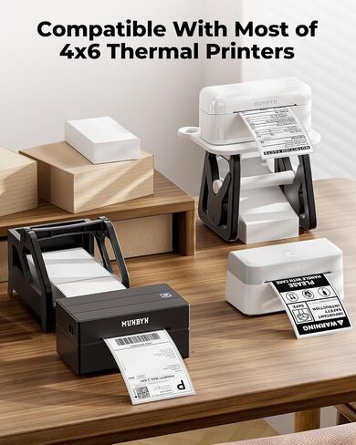Munbyn RW403B Bluetooth Shipping Label Printer+4 "X6" تسميات شحن حرارية مباشرة in Saudi Arabia