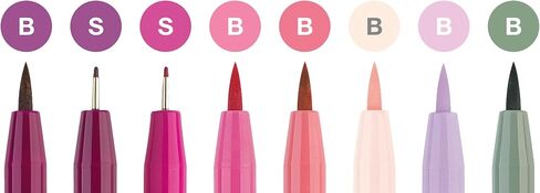 Faber -Castell Pitt Artist Pen Hand Lettering for Beginners Set - 8 علامات الخط والرسائل الحديثة في نغمات الأزهار الوردية in Saudi Arabia