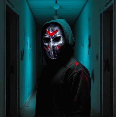 2025 Halloween Horror Mask Cosplay Costume Mask Party Masquerade Props Mask Cos Masks with Adjustable Straps in Kuwait