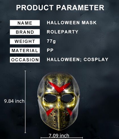 2025 Halloween Horror Mask Cosplay Costume Mask Party Masquerade Props Mask Cos Masks with Adjustable Straps in Kuwait