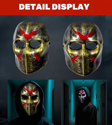 2025 Halloween Horror Mask Cosplay Costume Mask Party Masquerade Props Mask Cos Masks with Adjustable Straps in Kuwait