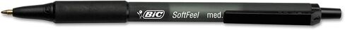 BIC SCSM361AST Soft Feel Retractable Ballpoint Pen, Black/Blue, 1mm, Medium, 36/Pack in Saudi Arabia