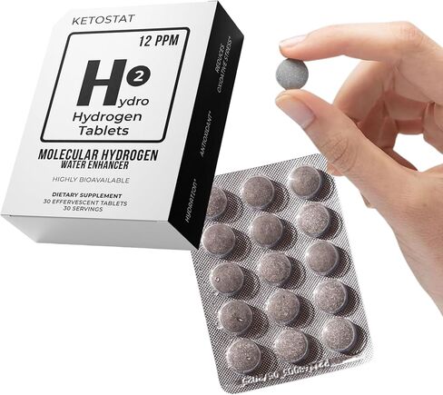 Hydrogen Water (30 Tablets) Molecular Hydrogen Water Tablets Creates 12 PPM Hydrogen Drinking Water with Magnessium in Saudi Arabia