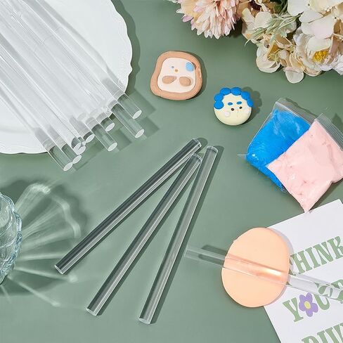 benecreat 16pcs acrylic clay rowler ، 6.4 × 0.39 بوصة صافية أداة Clay Clay Clay Clay Supplies Clear Slab Supplies لتشكيل ونحت DIY المصنوع يدويًا in Kuwait