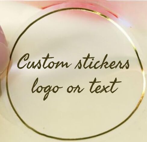 100-500pcs تخصيص ملصق PVC المضاد للماء الخاص بك ، تصميم شعار نص مخصصة لتصميم ملصقات واضحة للأعمال ، الزفاف ، عيد ميلاد وما إلى ذلك (مستطيل) in Kuwait