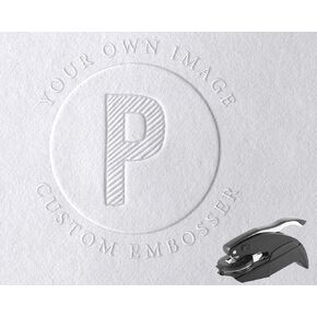 Custom Logo Embosser Seal – Personalized Stamp with Your Own Design | Custom Business, Notary, or Branding Seal | 1" x 5/8" in Kuwait
