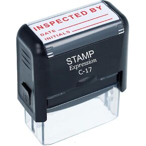 Stampexpression - تم تفتيشها حسب التاريخ والأحرف الأولى من طابع المطاط في مكتب الأحرف الأولى - الحبر الأحمر (A -5920) in Saudi Arabia