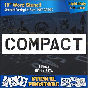 Pavement Marking Stencils - 10 inch Compact Stencil - 10" x 61" x 1/16'' (63 mil) - Light-Duty in Saudi Arabia