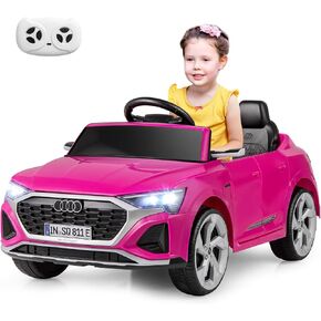 Costzon 12V Kids Ride on Car Licensed Audi SQ8, Remote Control Ride on Toy, Battery Powered Electric Vehicle with Spring Suspension, Music & 3 Speeds, Horn, LED Lights, Gift for Boys Girls 3+ (White) in Kuwait