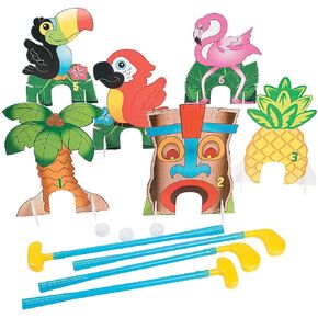 متعة Express Luau Tropical Pub Put Put Miniature Golf (تشمل 4 أندية ، 4 كرات و 6 علامات ثقب) ألعاب الحفلات للأطفال in Kuwait