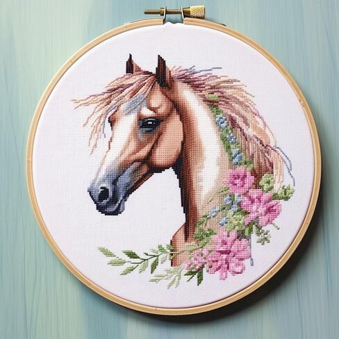 طقم غرز مائي للألوان المائية العامة للمبتدئين ، سهلة مع الطوق ، 11Ct Edelepoint Embroidery ، DIY Cross Cross Stitch ، Decor in Saudi Arabia