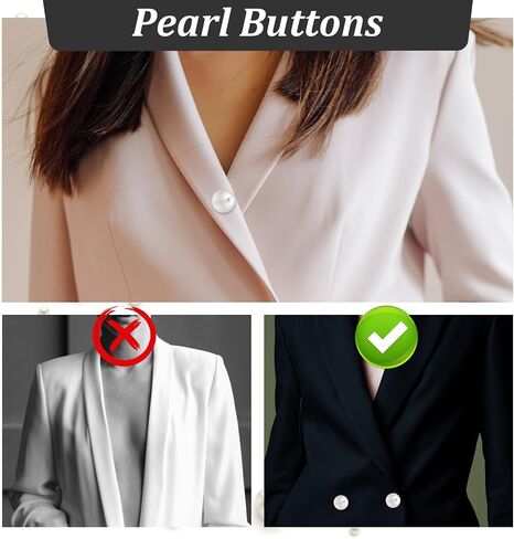 Removable Pearl Pins, 30 Sets No Need to Sew Pearl Buttons，Reusable Multipurpose Button Pins for Shirts, Dresses, Sweaters, Suspenders & DIY Crafts Bustle Clips for Wedding Dress Train in Saudi Arabia