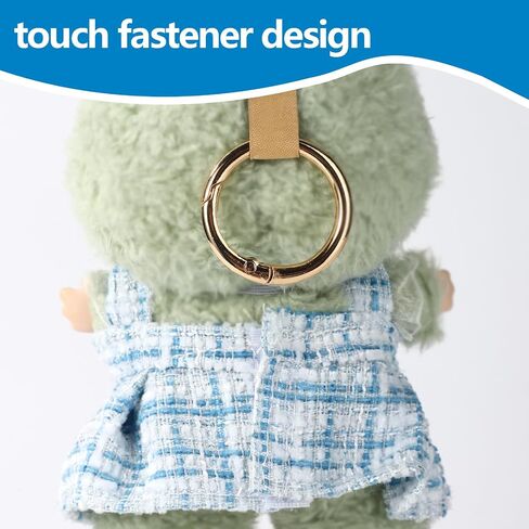2pcs 17cm Doll Dress Set, Sweet and Elegant Tweed Sleeveless Dress with Matching Bow Headband Simple Chic Style Outfits and Accessories No Doll Included(Blue in Saudi Arabia