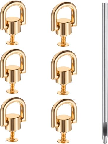 HPMJZ 6 PCS د حلقة مسمار أزرار رأس الكرة الذهب شقا الوجه الضخمة الزر مسمار المسمار الأزرار رأس الأزرار 360 درجة قابلة للدوران د لأجهزة حقيبة الأجهزة DIY الجلدية in Saudi Arabia