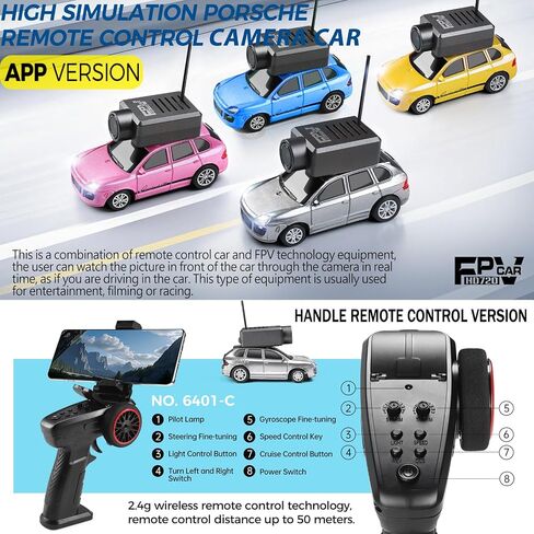FPV RC Car with Camera, Remote Control SUV with Phone Mount, HD Live Video Stream, Carrying Case (Remote+APP Control Blue) in Saudi Arabia