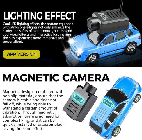 FPV RC Car with Camera, Remote Control SUV with Phone Mount, HD Live Video Stream, Carrying Case (Remote+APP Control Blue) in Saudi Arabia
