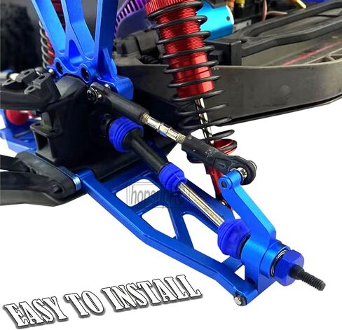 ترقيات عمود محرك أقراص محرك CVD جزء من 1/10 Slash Rustler Stampede VXL 4WD ، محولات محور الألومنيوم سداسي عشري 12 مم إلى 17 مم مع إزاحة 10 مم & #45 in Saudi Arabia