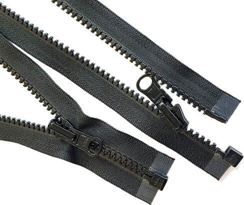 2pcs 49 "–120" Vislon YKK #5 سستات بلاستيكية مصبوبة تفصل بين الخيمة الجانبية ذات اللون الأسود (120 بوصة) in Saudi Arabia