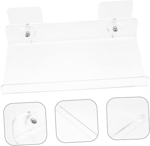 Uonlytech Acrylic Display Shelf للألبوم حامل سجل مثبت على الحائط تخزين متعدد الاستخدامات للكتب والصور 24 طولًا تسهيل التثبيت للديكور المنزلي in Kuwait