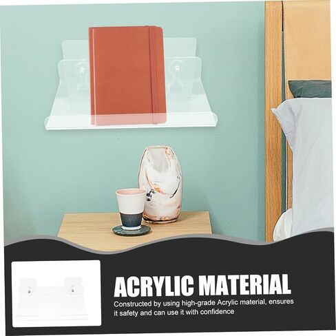 Acrylic Wall Book Display Rack Versatile Album Holder for Photos and Cards Easy Wall-Mounted Design for Home and Store Decor in Saudi Arabia
