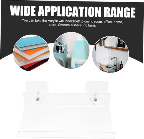 Acrylic Wall Book Display Rack Versatile Album Holder for Photos and Cards Easy Wall-Mounted Design for Home and Store Decor in Saudi Arabia