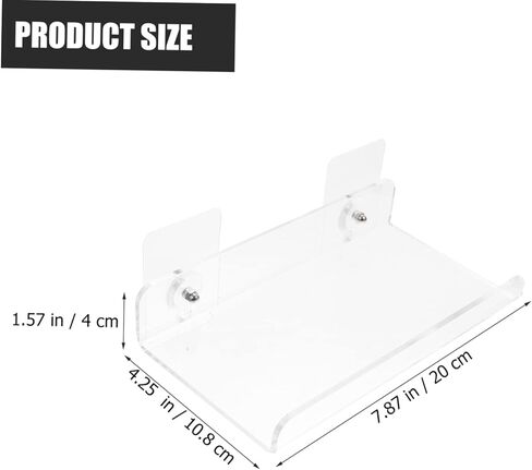 Acrylic Display Shelf Wall Mounted Book Rack for Vinyl Records Photo Cards and Nursery Decor 3-Tier Acrylic Wall Shelf for Albums and Magazines in Saudi Arabia