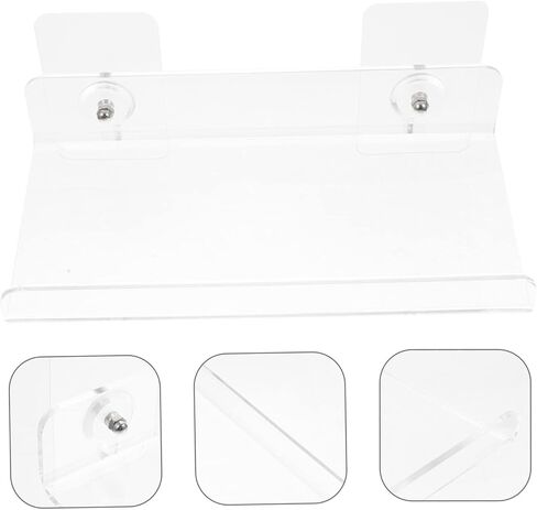 Acrylic Display Shelf Wall Mounted Book Rack for Vinyl Records Photo Cards and Nursery Decor 3-Tier Acrylic Wall Shelf for Albums and Magazines in Saudi Arabia