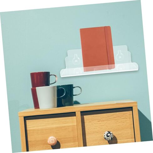 Acrylic Display Shelf Wall Mounted Book Rack for Vinyl Records Photo Cards and Nursery Decor 3-Tier Acrylic Wall Shelf for Albums and Magazines in Saudi Arabia