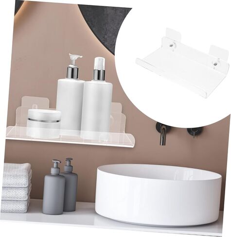 Acrylic Display Shelf Wall Mounted Book Rack for Vinyl Records Photo Cards and Nursery Decor 3-Tier Acrylic Wall Shelf for Albums and Magazines in Saudi Arabia