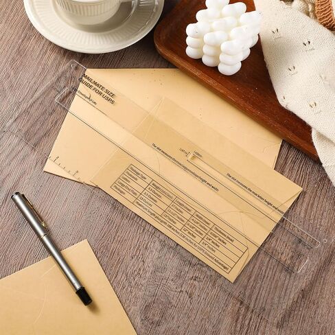 Tenceur 13.1 × 4.2 بوصة دليل شحن البريد لـ USPS ، حاكم قياس بريد الأكريليك للرسالة ، وحجم المغلف ، وأداة قياس USPs ، بما في ذلك المخطط الوزن والحجم in Saudi Arabia