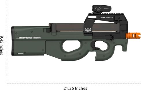 Gel Ball Blaster Toy Gun ، الكامل/شبه التلقائي ، 170 إطارًا في الثانية ، 12RPs ، 100 قدم ، مسدس جل splat ، Orby Gun لألعاب الفناء الخلفي in Saudi Arabia