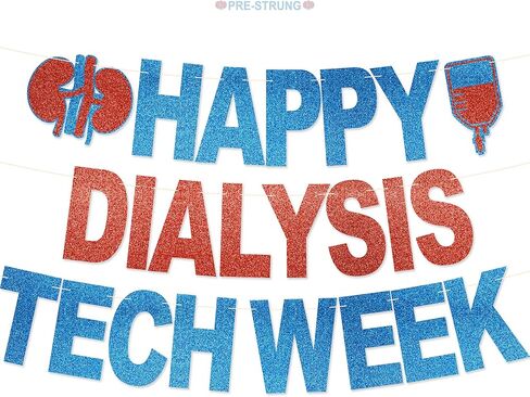 Banner Happy Dialsis Tech Week - لا يوجد DIY Glitter Dialiter Dialitis Tech Week Decorations Party Dialsis Week Week Homts in Kuwait