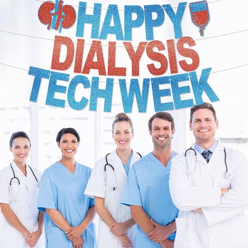 Banner Happy Dialsis Tech Week - لا يوجد DIY Glitter Dialiter Dialitis Tech Week Decorations Party Dialsis Week Week Homts in Kuwait