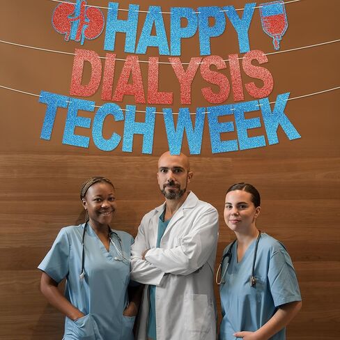 Banner Happy Dialsis Tech Week - لا يوجد DIY Glitter Dialiter Dialitis Tech Week Decorations Party Dialsis Week Week Homts in Kuwait