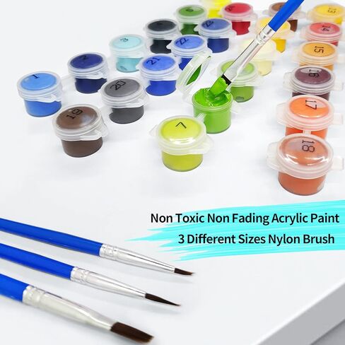 YALKIN 6 Packs Paint by Number Kits for Adults Beginners, DIY Acrylic Painting by Number Kits on Canvas Without Frame, Cocktail Adults Paint by Number for Home Wall Decor Gifts 20x30CM/7.8x11.8IN in Saudi Arabia