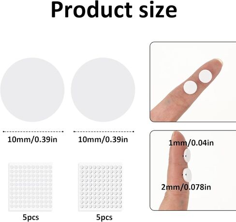 1000pcs Foam Dots 2mm and 1mm Thick Double-Sided Round Adhesive 3D Craft Foam Tape for Scrapbooking Mini Foams Stickers for Art Crafts DIY Handmade Card Making in Kuwait