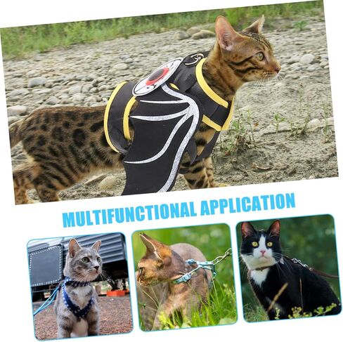 1set Cat Walking Leash Costume Kit for Halloween Cat Leash Stylish Pet Vest for Outdoor Adventures in Saudi Arabia