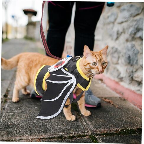1set Cat Walking Leash Costume Kit for Halloween Cat Leash Stylish Pet Vest for Outdoor Adventures in Saudi Arabia