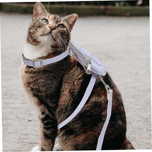 1SET CAT تسخير ومقود للمشي على الهروب على ظهر حقيبة الظهر خفيفة الوزن وسهلة الاستخدام للحيوانات الأليفة للقطط والقطط in Saudi Arabia