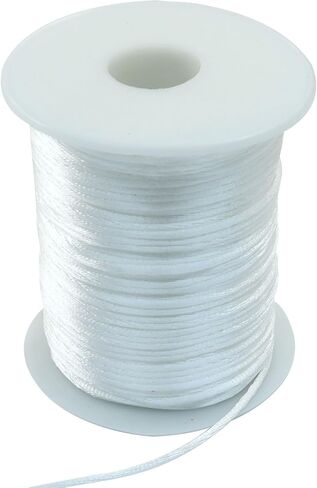 Zorfeter 2 mm x 330 Feet Satin Nylon Cord, Silky Smooth String Rattail for Jewelry Making Bracelet Necklaces, Beading Thread for Macrame Kumihimo Chinese Knot Craft(Black) in Saudi Arabia
